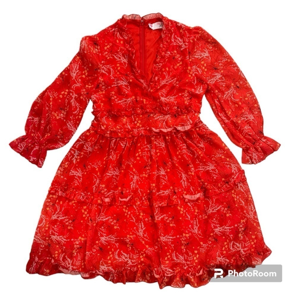 Southern Fried Chics Take Me There Floral Dress Large